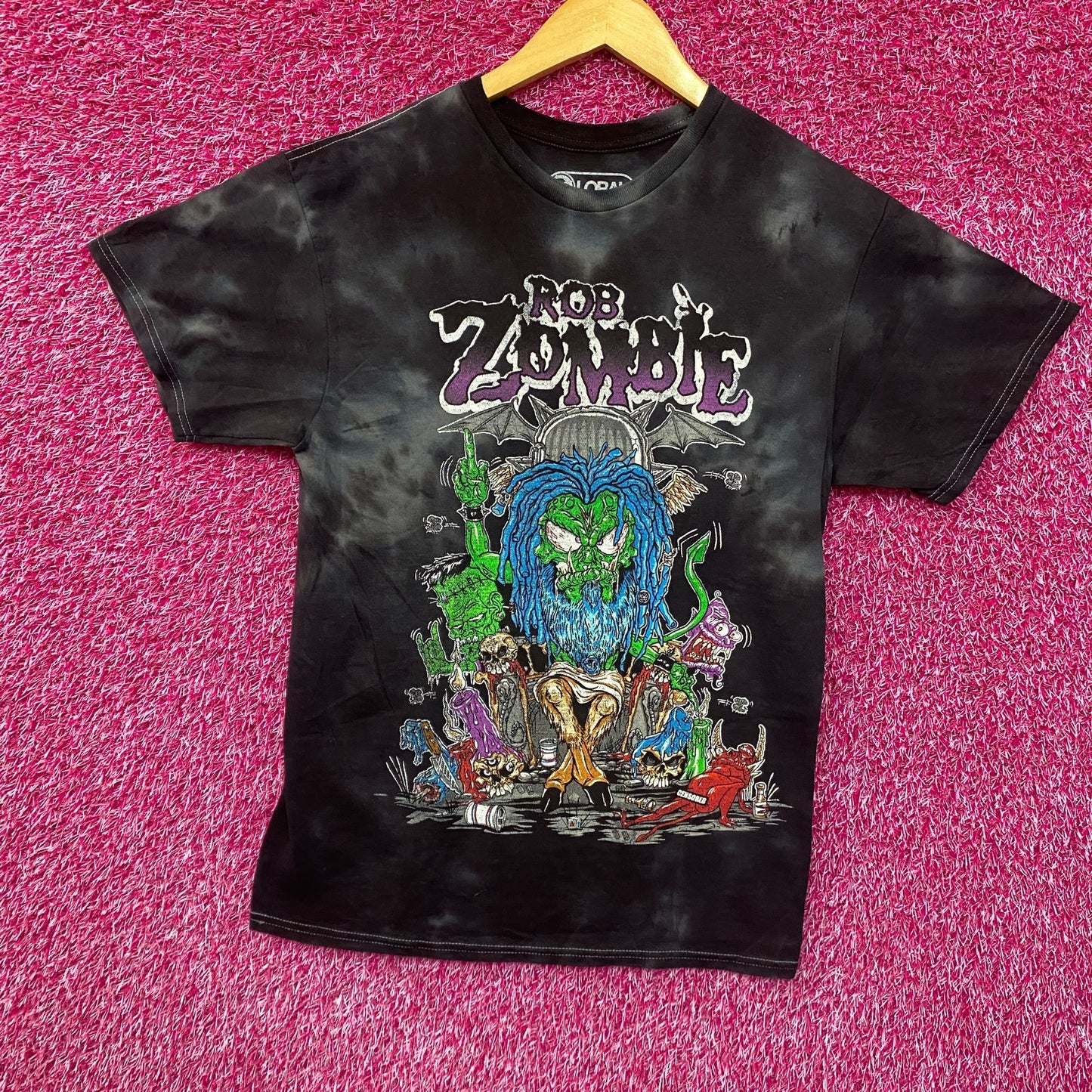 Rob Zombie Men's Bapho Censored 'Baphomet' T-shirt Medium