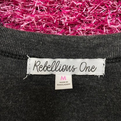 Rebellious One Los Angeles Super Fast Speed Racing Graphic Crop T-Shirt Medium