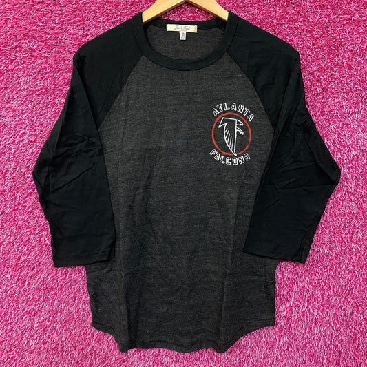 Junk Food Atlanta Falcons NFL Team Apparel Raglan 3/4 Sleeve T-Shirt Small