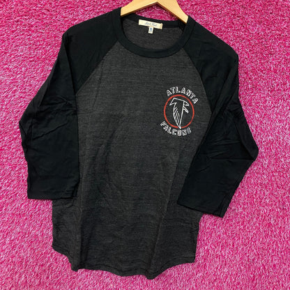 Junk Food Atlanta Falcons NFL Team Apparel Raglan 3/4 Sleeve T-Shirt Small