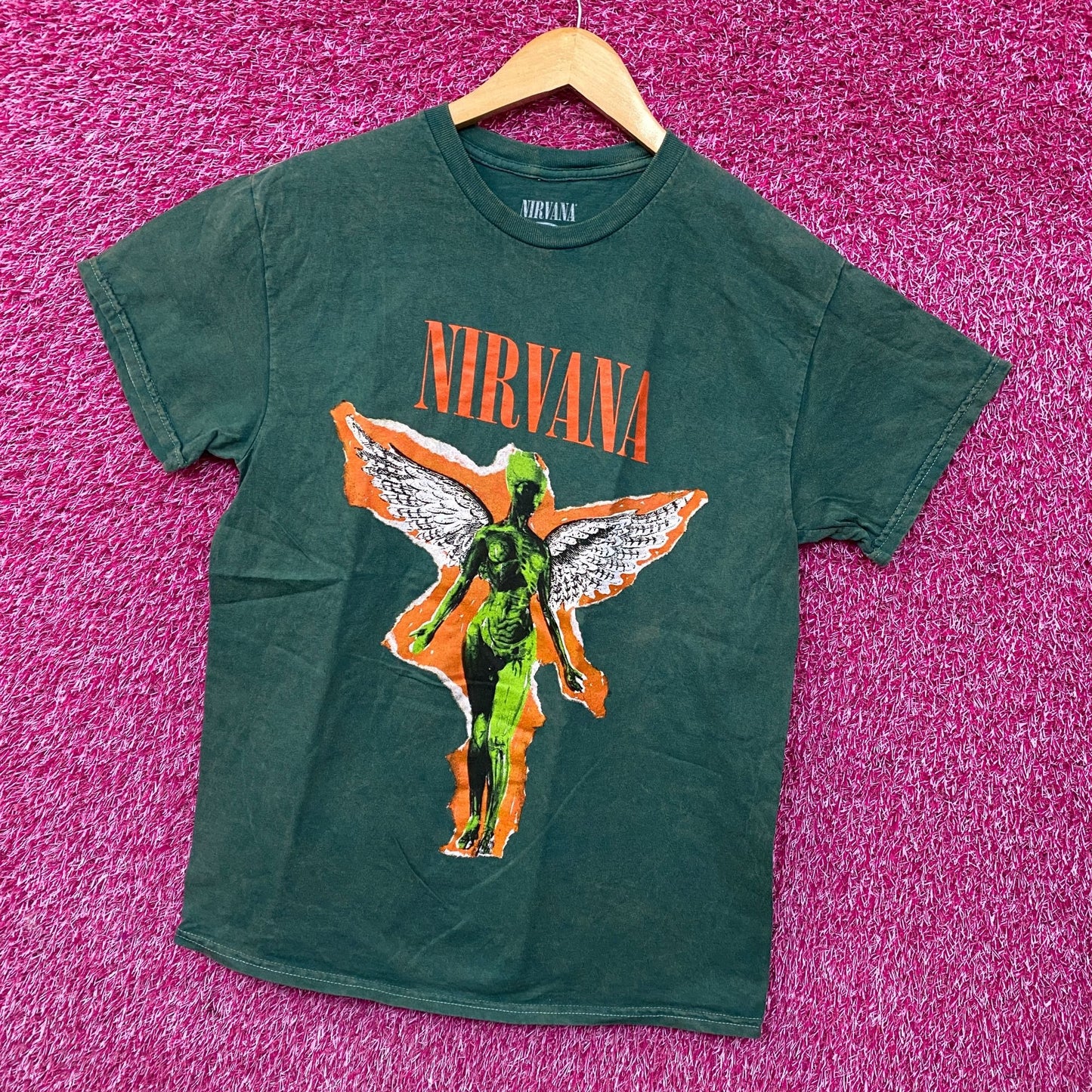 Nirvana In Utero Album Cover Art Angel Grunge T-Shirt Medium