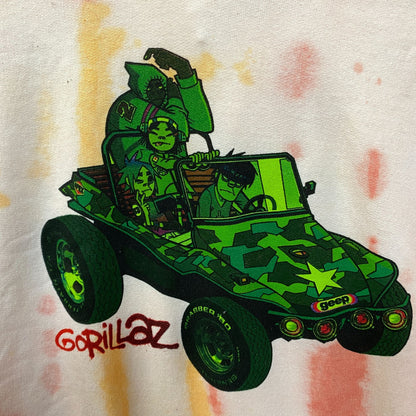 Gorillaz Self-Titled Album Cover Tie-Dye Hoodie Size Large