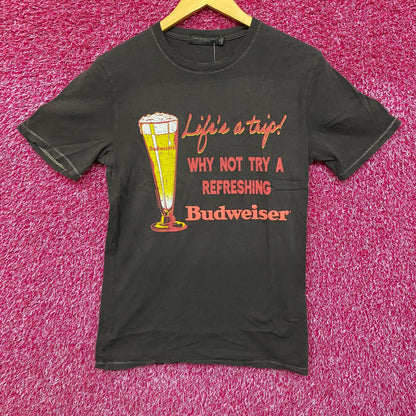 Budweiser Life's A Trip Vintage Style Gray T-Shirt XS