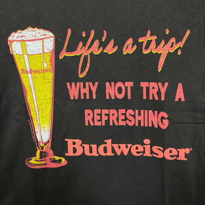 Budweiser Life's A Trip Vintage Style Gray T-Shirt XS