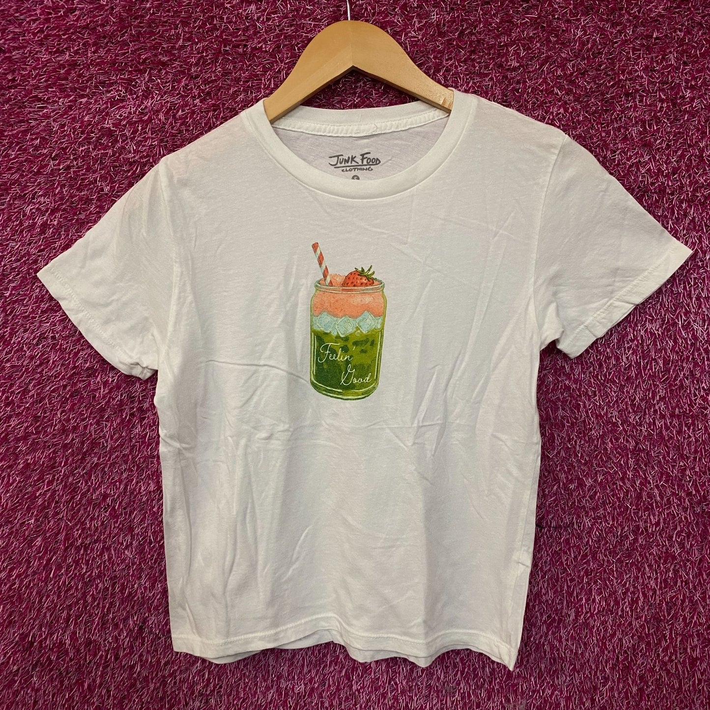 Junk Food Feelin Goof Matcha Graphic Crop Top Small