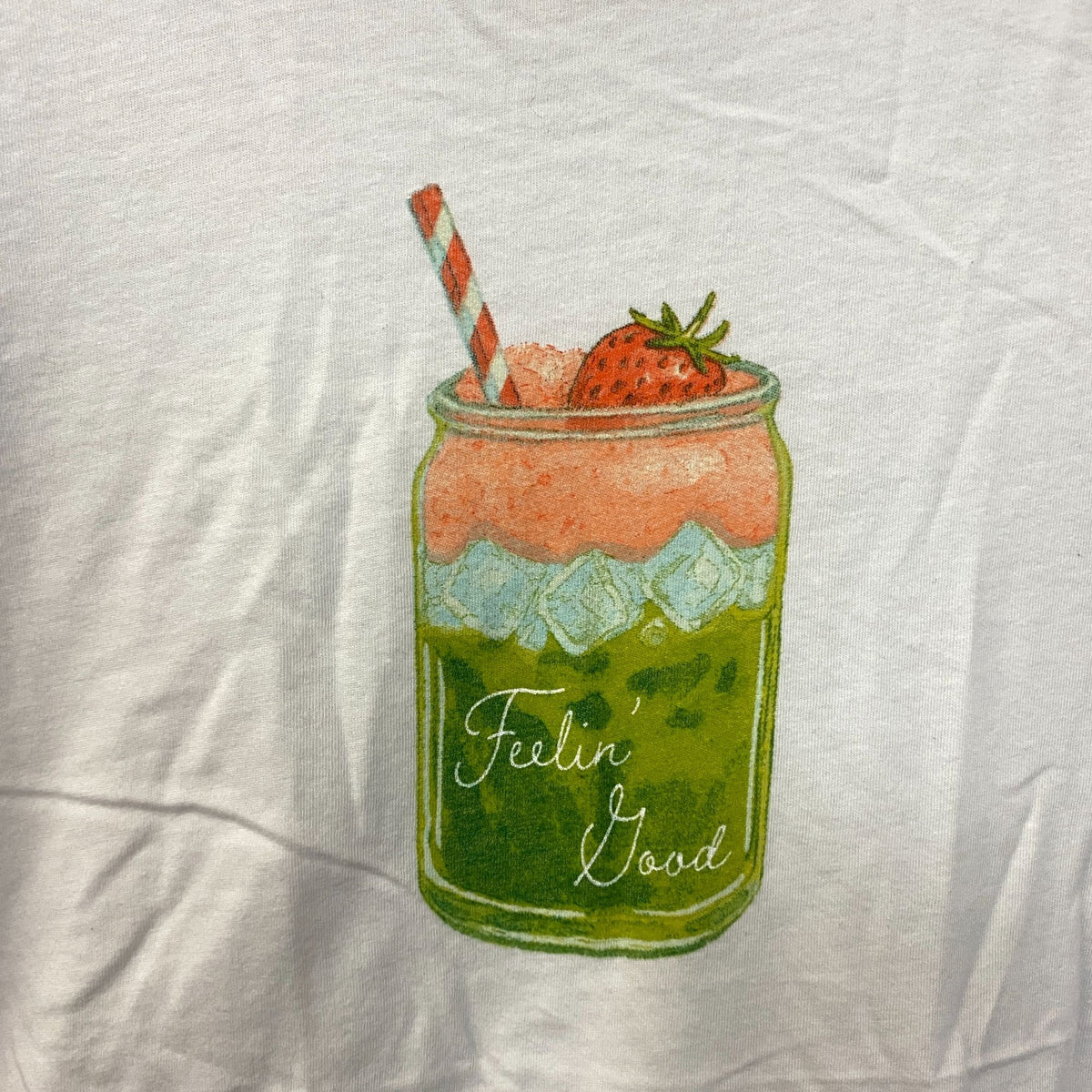 Junk Food Feelin Goof Matcha Graphic Crop Top Small