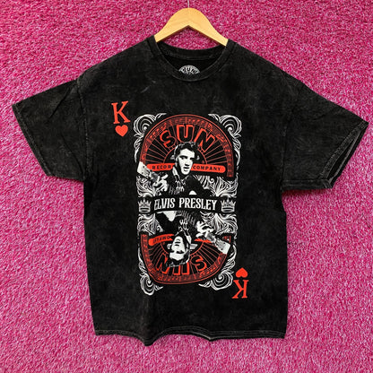 Sun Records Elvis Presley King of Hearts Graphic T-Shirt XL