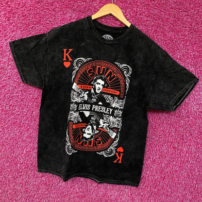 Sun Records Elvis Presley King of Hearts Graphic T-Shirt XL