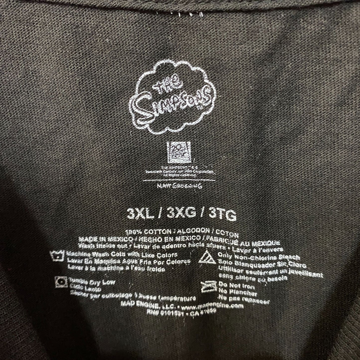 The Simpsons Classic Couch T-shirt size 3XL