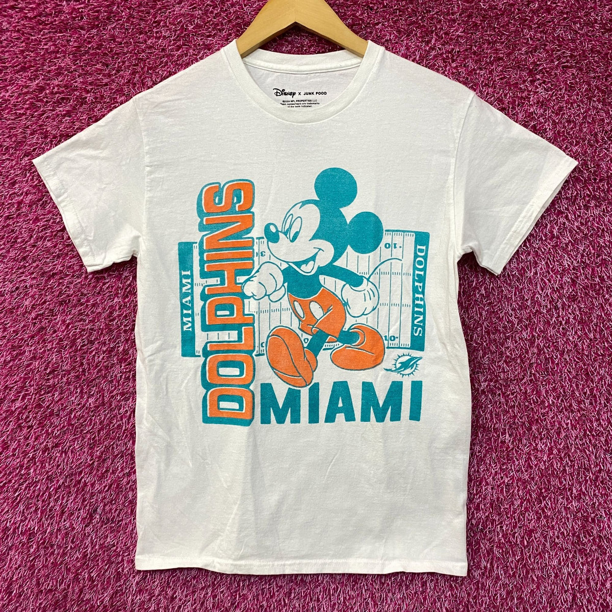 Disney x Junk Food NFL Miami Dolphins Mickey Mouse Field T-Shirt XS