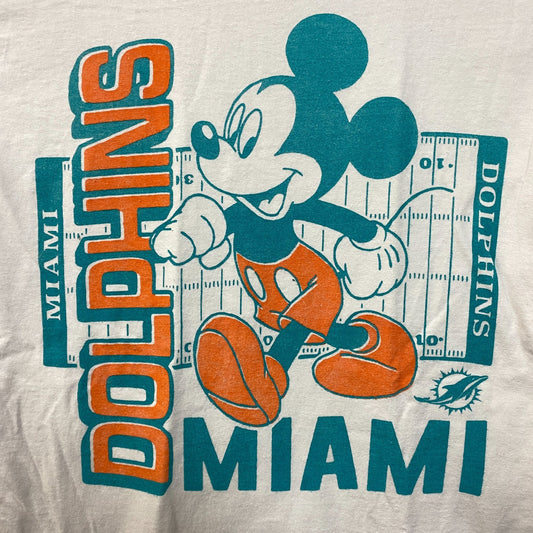 Disney x Junk Food NFL Miami Dolphins Mickey Mouse Field T-Shirt XS
