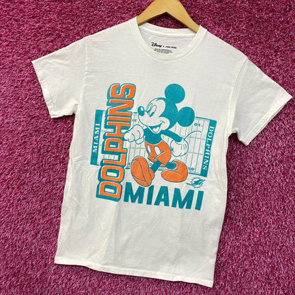 Disney x Junk Food NFL Miami Dolphins Mickey Mouse Field T-Shirt XS