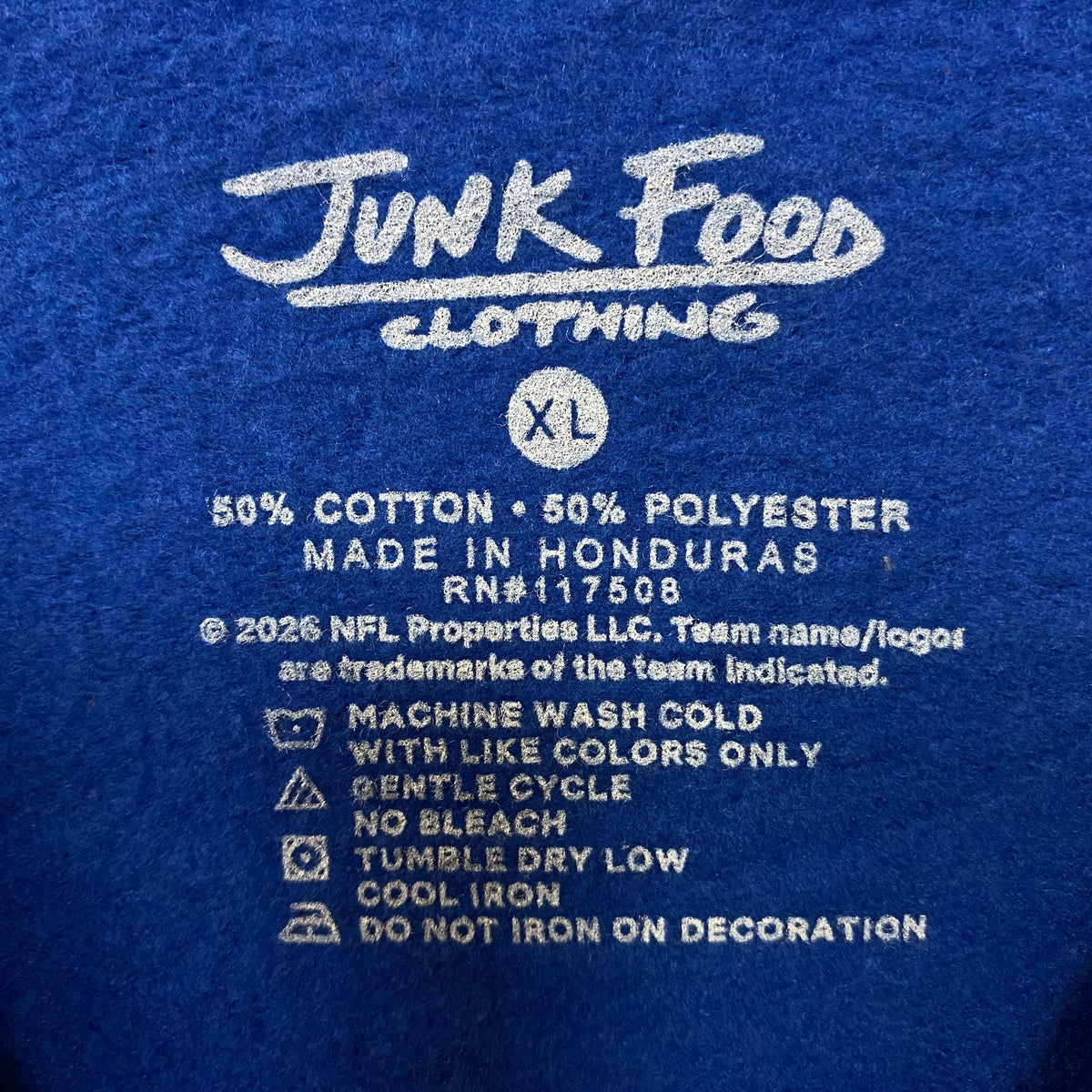 Junk Food Clothing New England Patriots Property Flea Market Crew Fleece XL