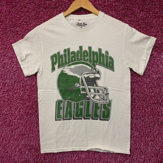 Junk Food Clothing NFL Philadelphia Eagles Throwback Helmet Logo T-Shirt XS