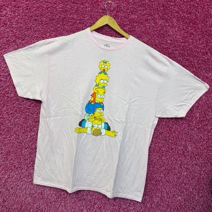 The Simpsons Family Pyramid Cartoon T-shirt size 2XL