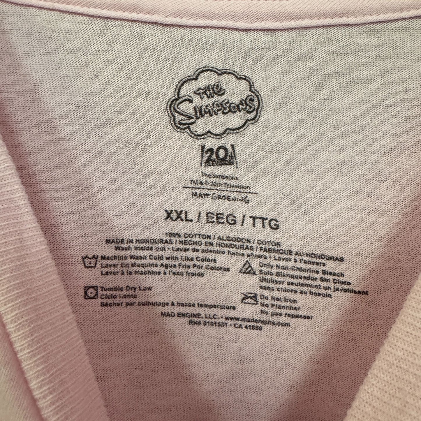 The Simpsons Family Pyramid Cartoon T-shirt size 2XL