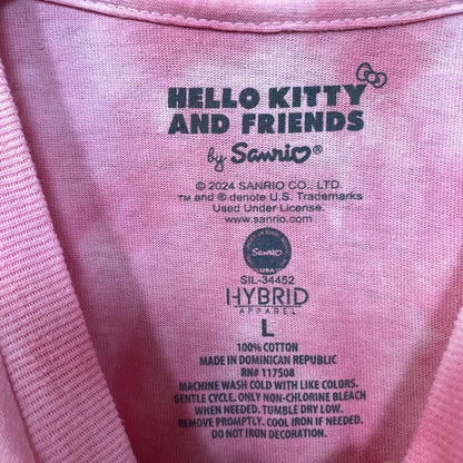 Sanrio Hello Kitty And Friends Surf Club Pink Tie Dye T-Shirt Large