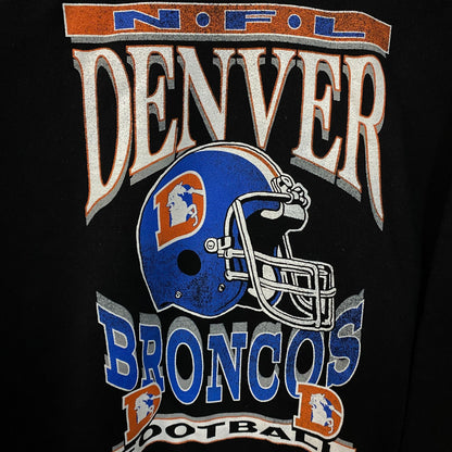 Junk Food Clothing Denver Broncos Helmet Logo Sweatshirt Small