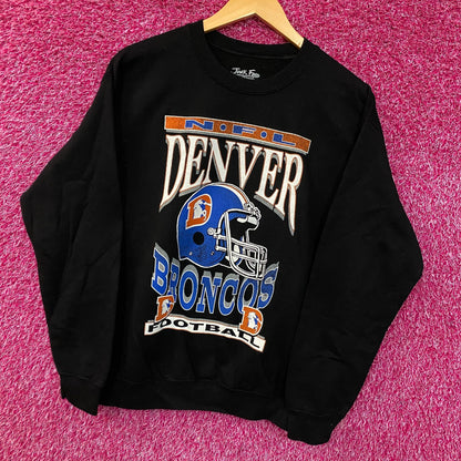 Junk Food Clothing Denver Broncos Helmet Logo Sweatshirt Small