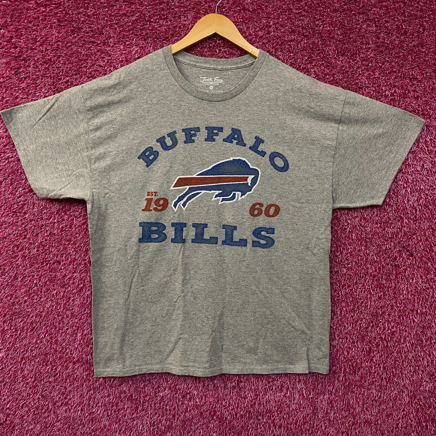 Junk Food Buffalo Bills Vintage Style Graphic T-Shirt Large