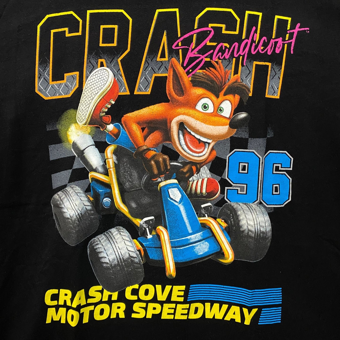 Crash Bandicoot Motor Speedway Retro Video Game T-Shirt XL