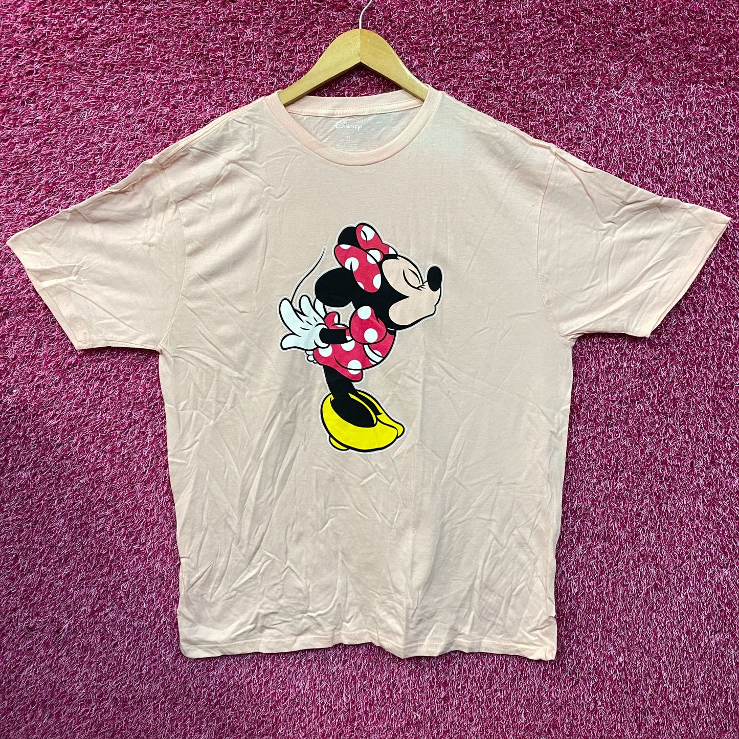 Disney Mini Mouse Kiss Pink T-Shirt XL