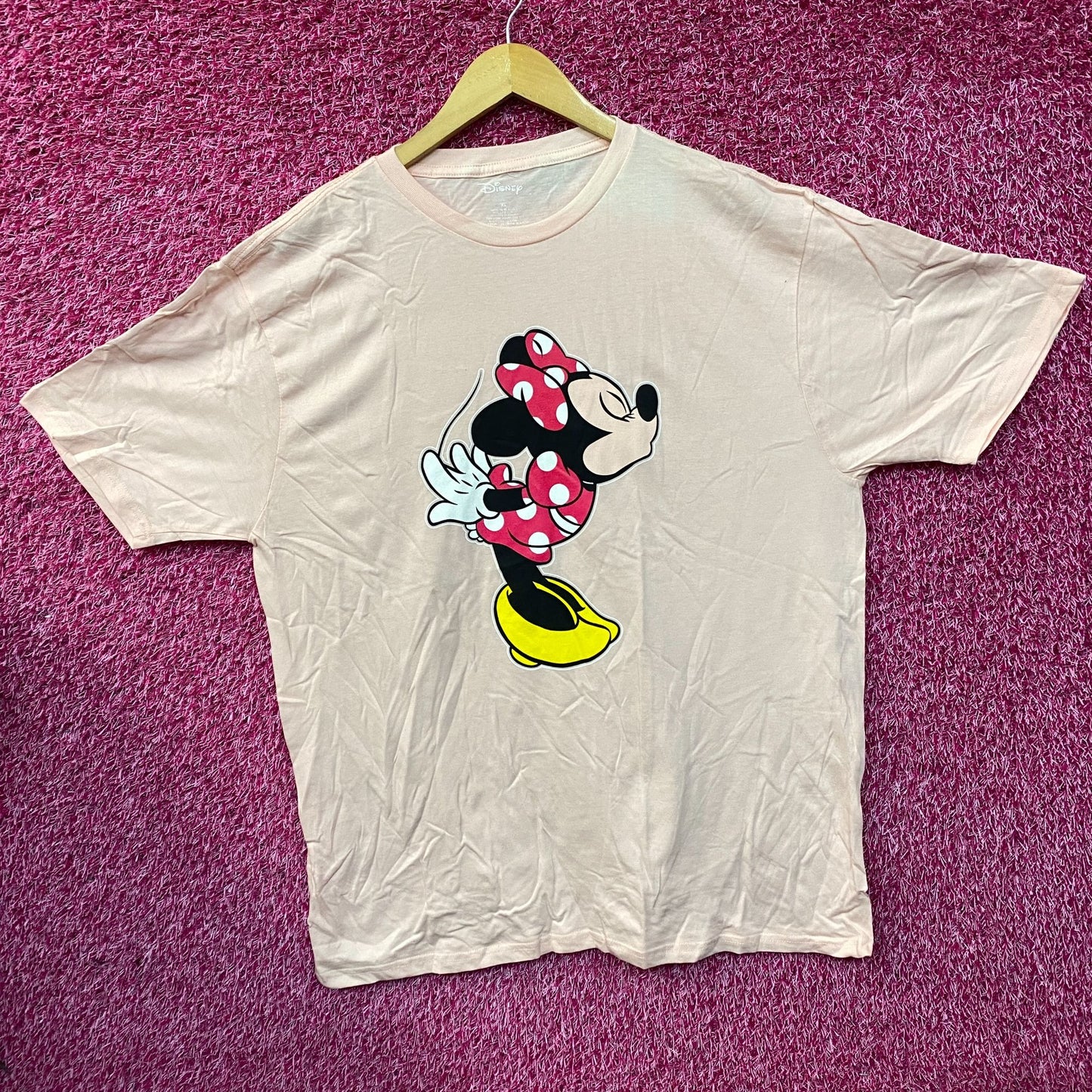 Disney Mini Mouse Kiss Pink T-Shirt XL