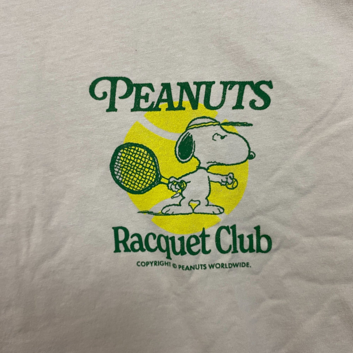Junk Food Clothing X Peanuts Racquet Club Snoopy Tshirt size L/XL