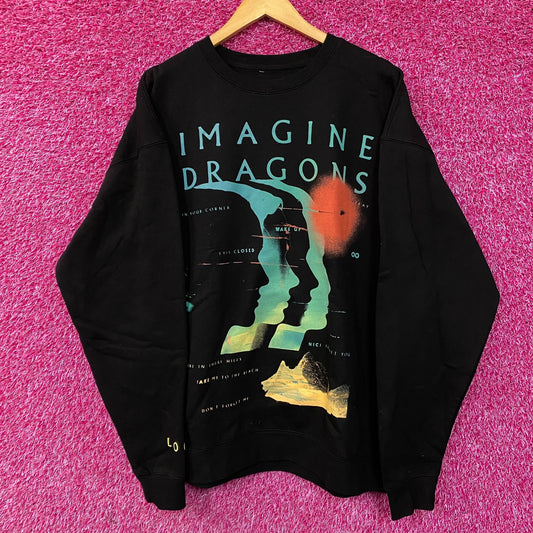 Imagine Dragons Loom World Tour 2024 Crewneck Sweatshirt XXL