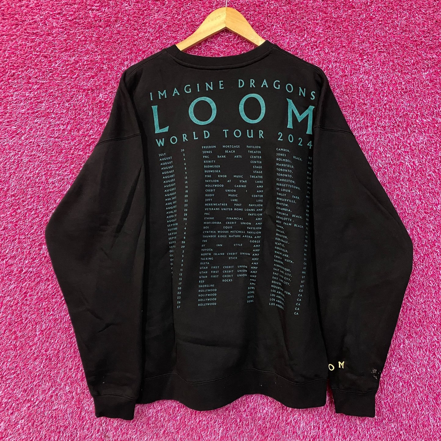 Imagine Dragons Loom World Tour 2024 Crewneck Sweatshirt XXL