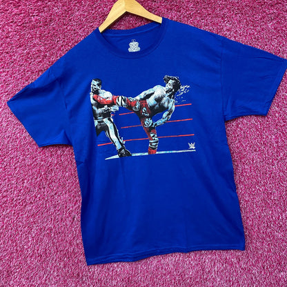 WWE Shawn Michaels The Heartbreak Kid HBK Sweet Chin Music Kick T-Shirt Large
