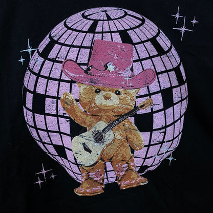 Rebellious One Disco Cowgirl Bear Crop Top XL