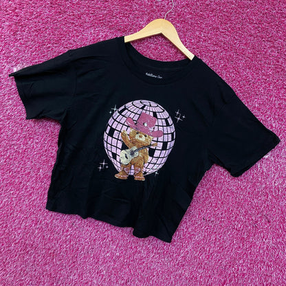 Rebellious One Disco Cowgirl Bear Crop Top XL