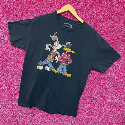 Looney Tunes Bugs Bunny Daffy Duck Criss Cross Parody Tee L