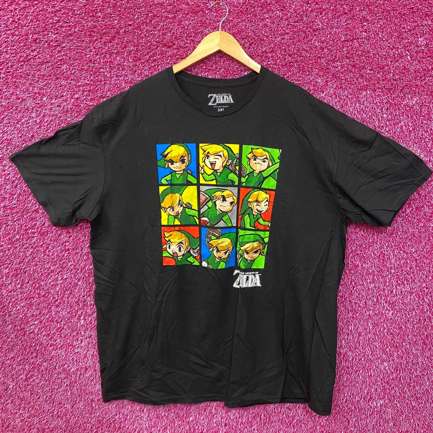 Nintendo The Legend Of Zelda Link Toon Faces T-Shirt 3XL