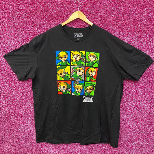 Nintendo The Legend Of Zelda Link Toon Faces T-Shirt 3XL