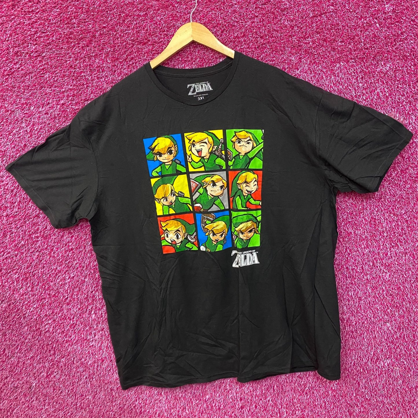 Nintendo The Legend Of Zelda Link Toon Faces T-Shirt 3XL