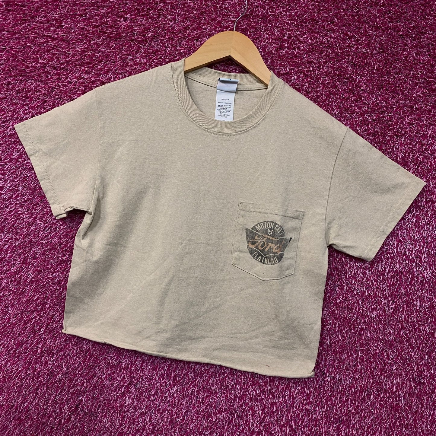 Junk Food Ford Motor City Flathead Women's Crop T-Shirt XS