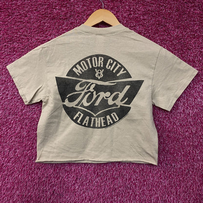 Junk Food Ford Motor City Flathead Women's Crop T-Shirt XS