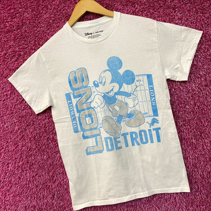 Disney x Junk Food NFL Detroit Lions Mickey Mouse Field T-Shirt XS