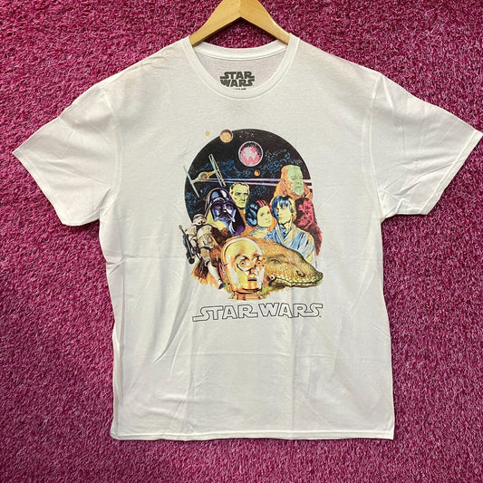 Star War 1977 Illustrated Dewback Promo Movie Poster Vintage Style T-Shirt XL