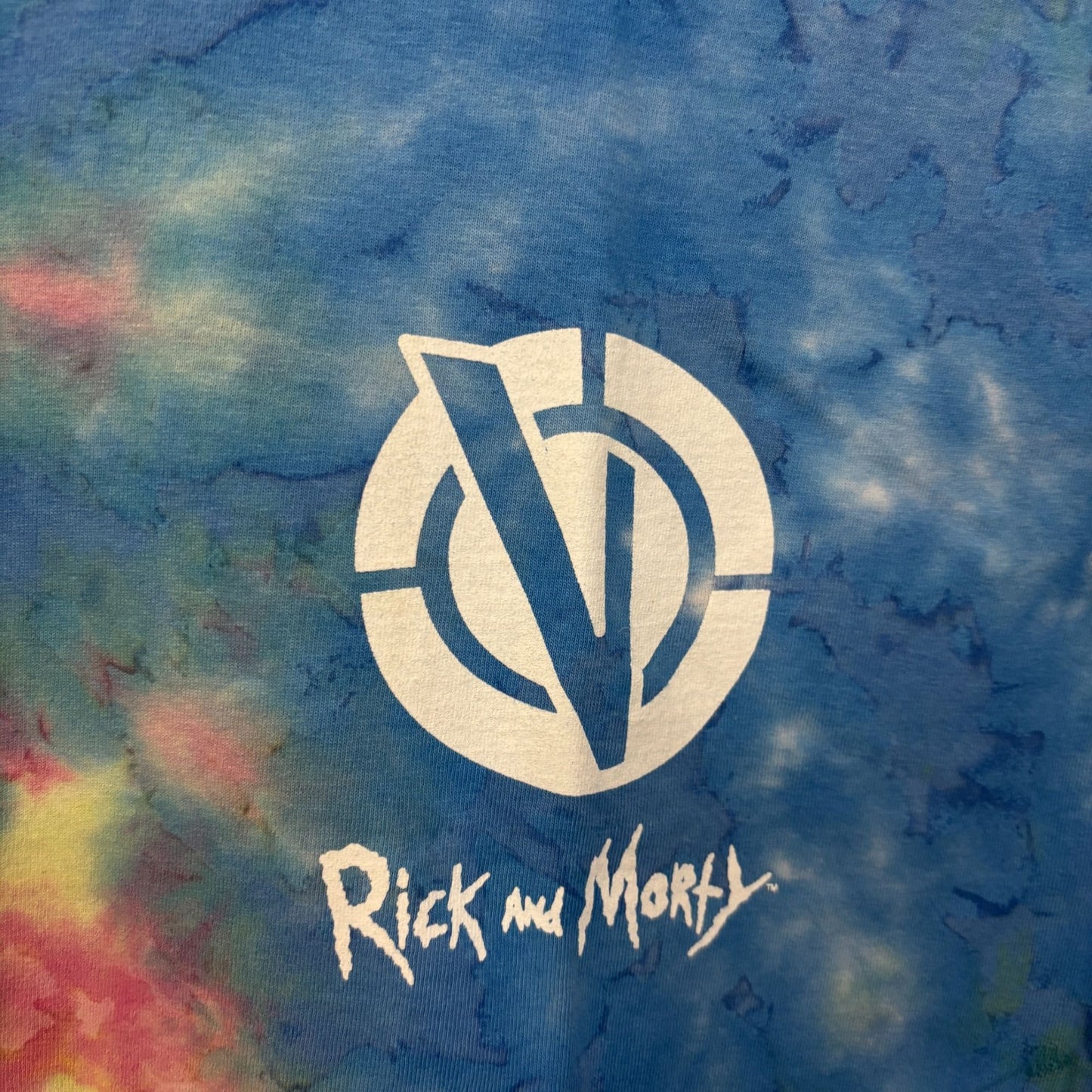 Rick and Morty Vindicators Team tie dye T-shirt size medium