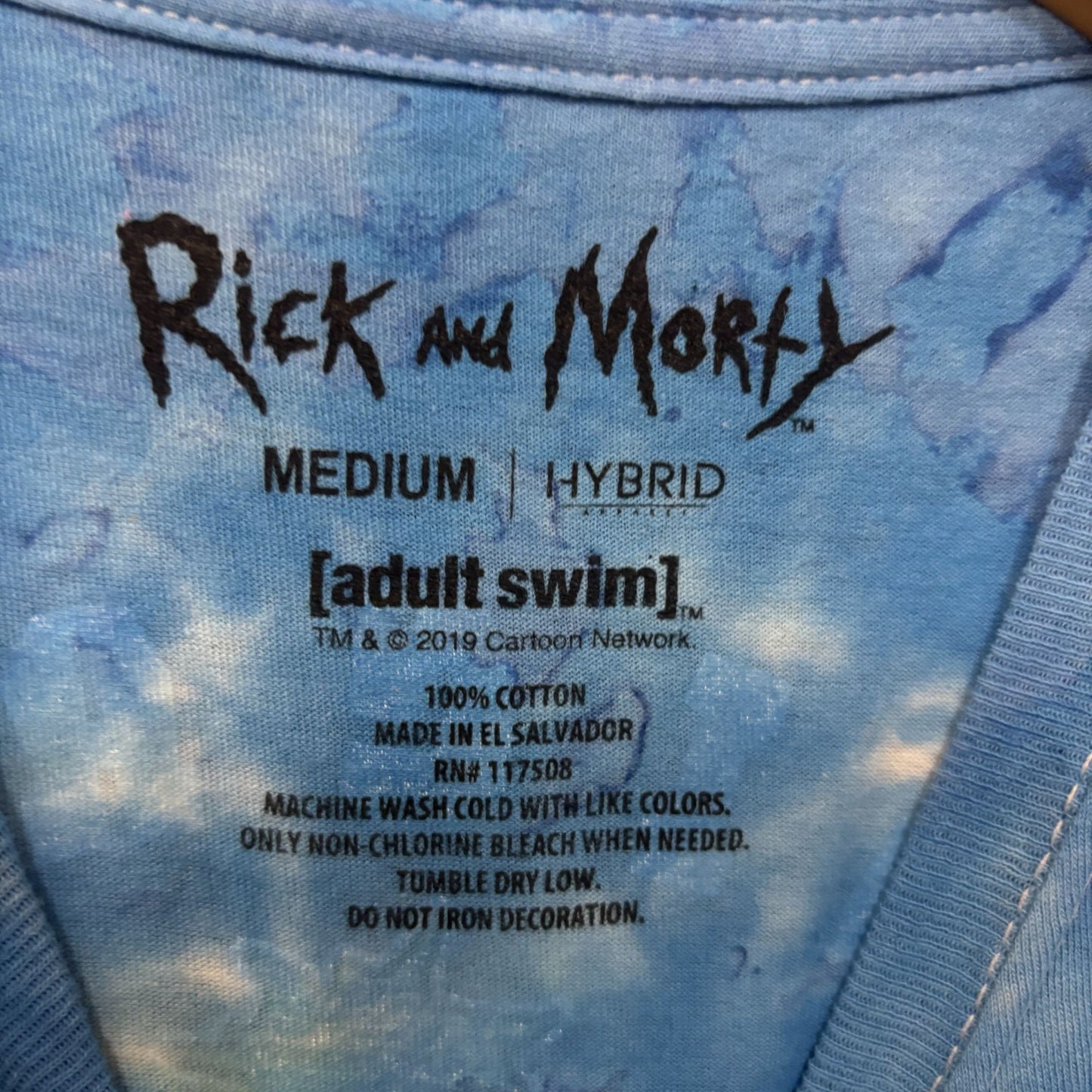 Rick and Morty Vindicators Team tie dye T-shirt size medium
