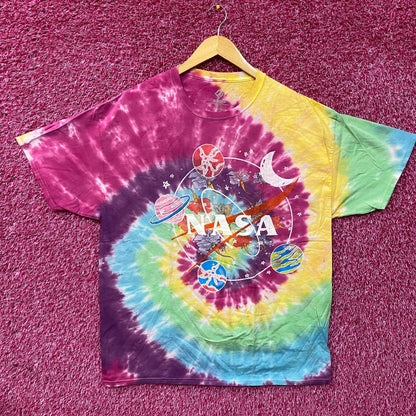 NASA Solar System Flower Amazing Colorful Tie Dye Graphic Design T-Shirt XL