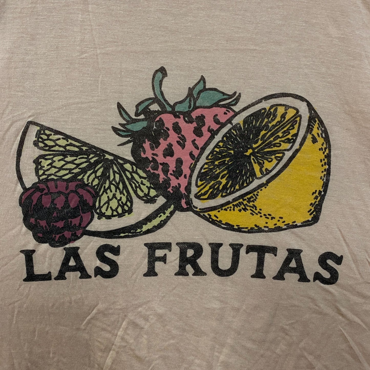 Junk Food Clothing Las Frutas Vintage Style Tissue Women's Crop Tank Medium