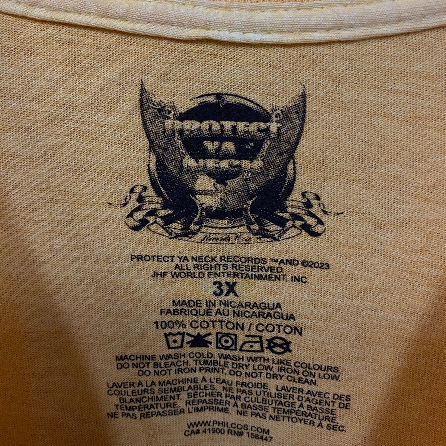 Wutang Clan Protect Ya Neck Records Rap Tee 3X