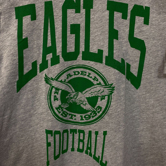 Junk Food Clothing Philadelphia Eagles Touchdown Vintage Style Graphic T-Shirt Small