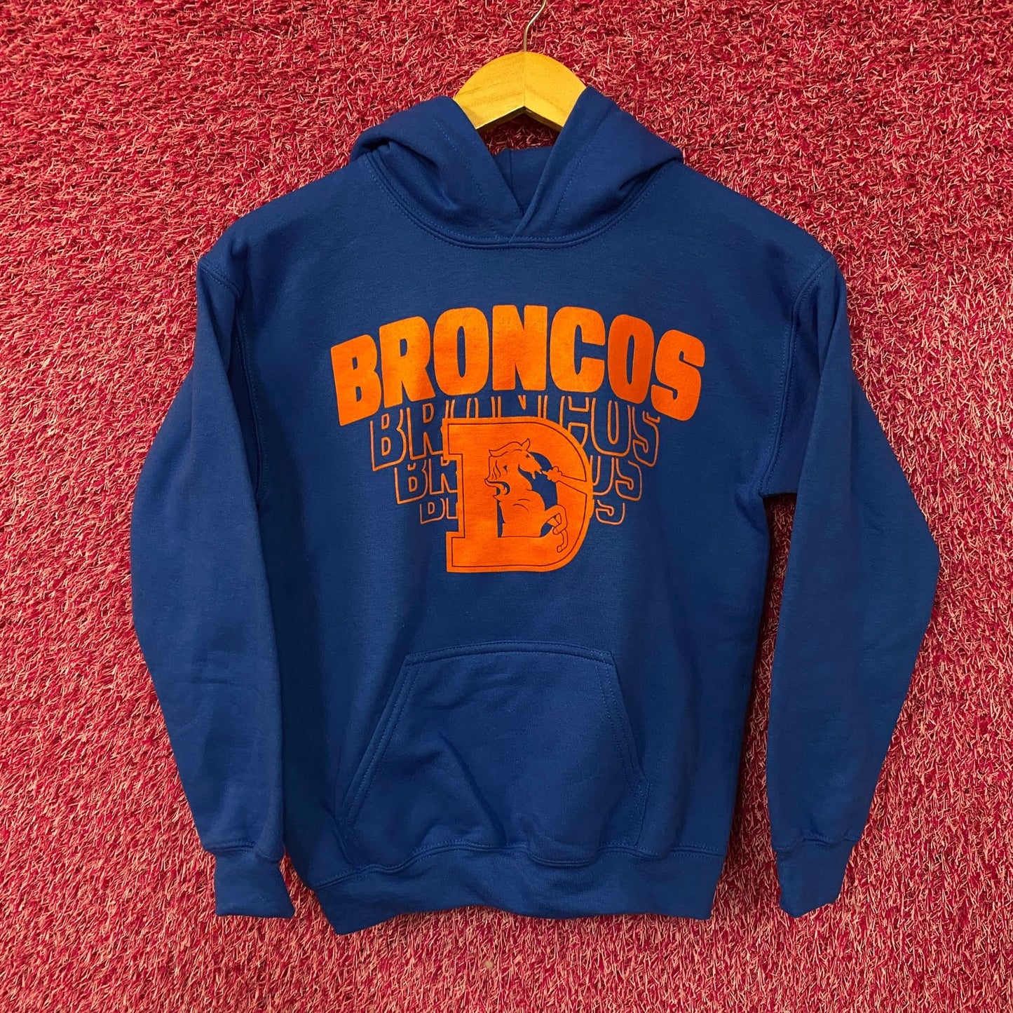 Denver Broncos Graphic Pullover Hoodie Medium