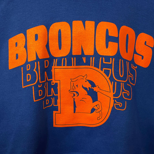 Denver Broncos Graphic Pullover Hoodie Medium