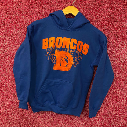 Denver Broncos Graphic Pullover Hoodie Medium